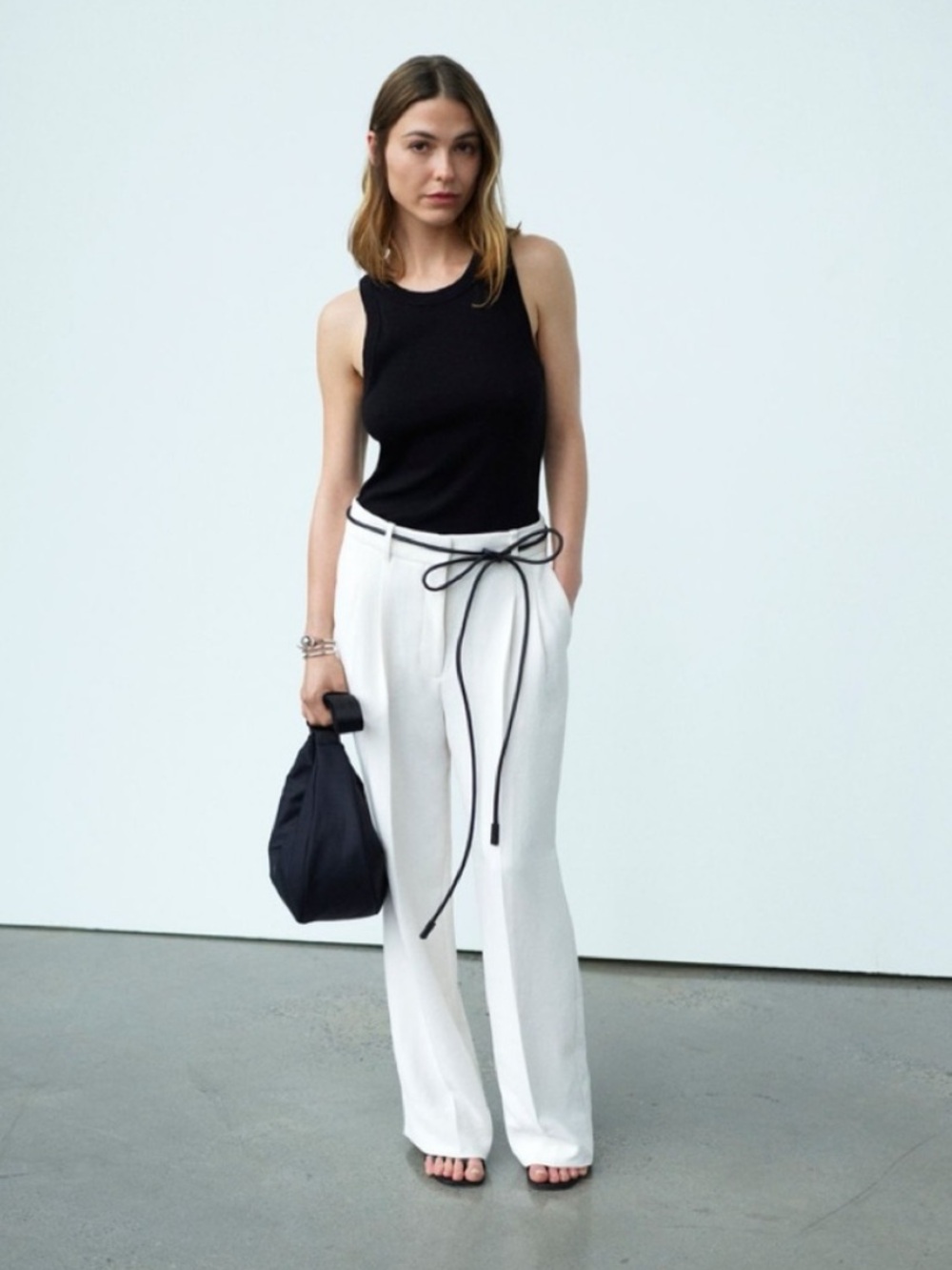 Aritzia Wilfred Effortless pants cream white 2 - Picture 2 of 8